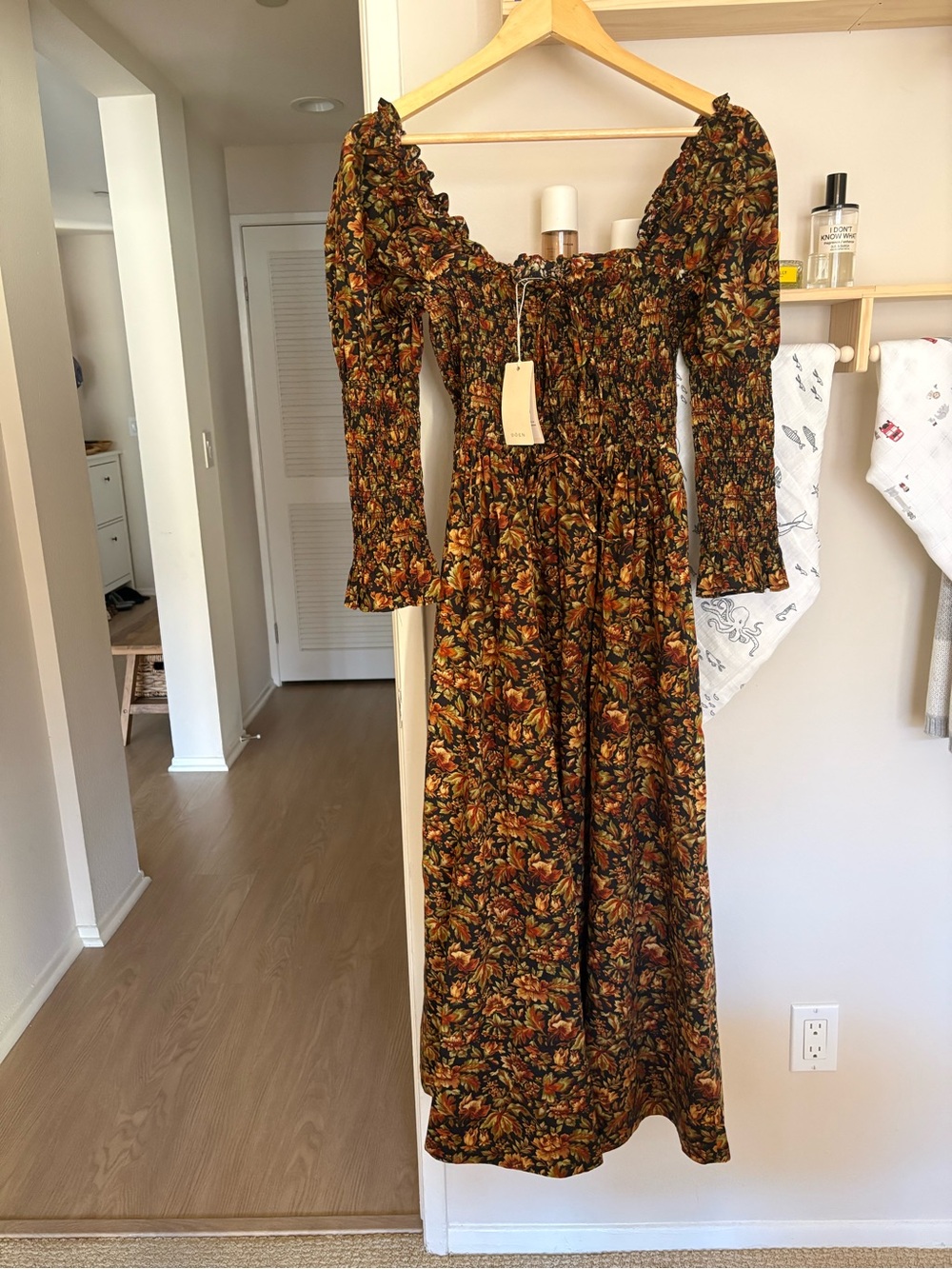 BNWT Doen Bijou Floral Smocked Midi Dress